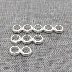 925 Sterling Silver Slide Bar Bead Spacer for Necklace Bracelet 2 3 5 Holes
