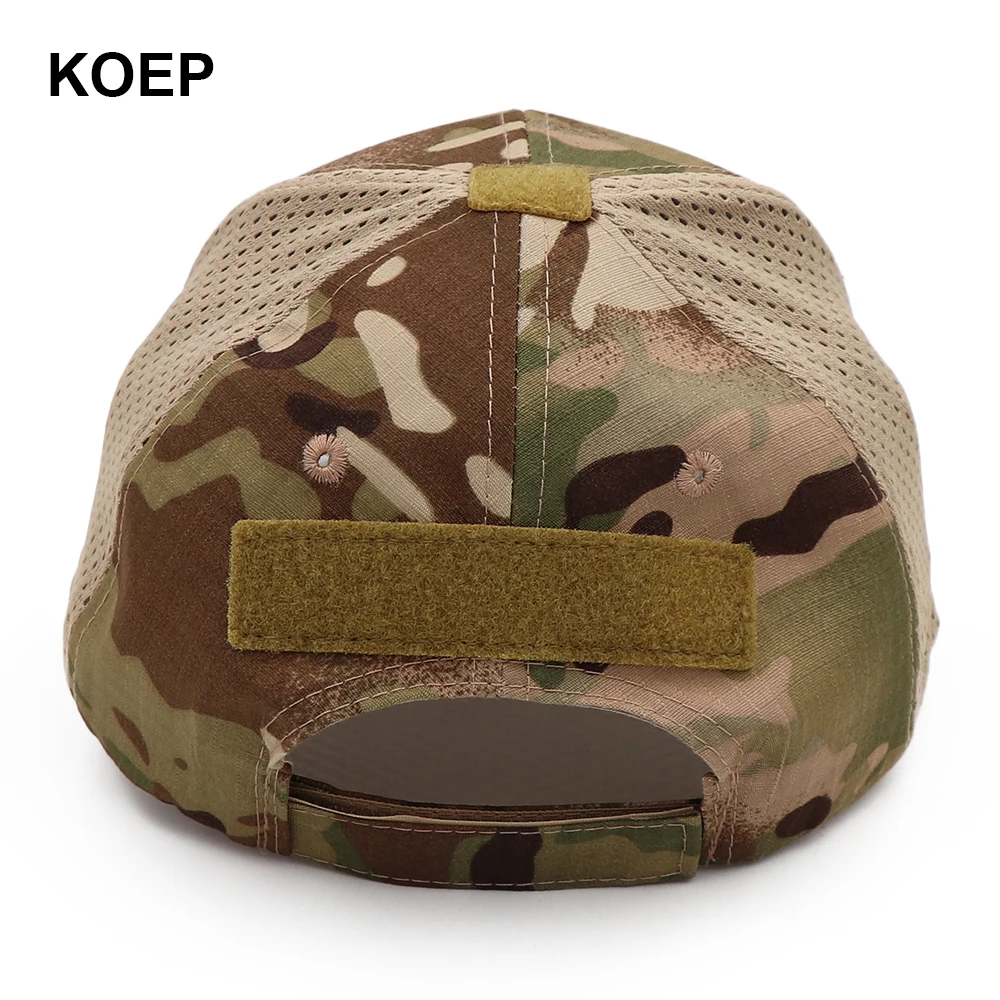 KOEP New Mesh Punisher Baseball Cap Fishing Caps Men Outdoor Camouflage Jungle Hat Hiking Casquette Hats