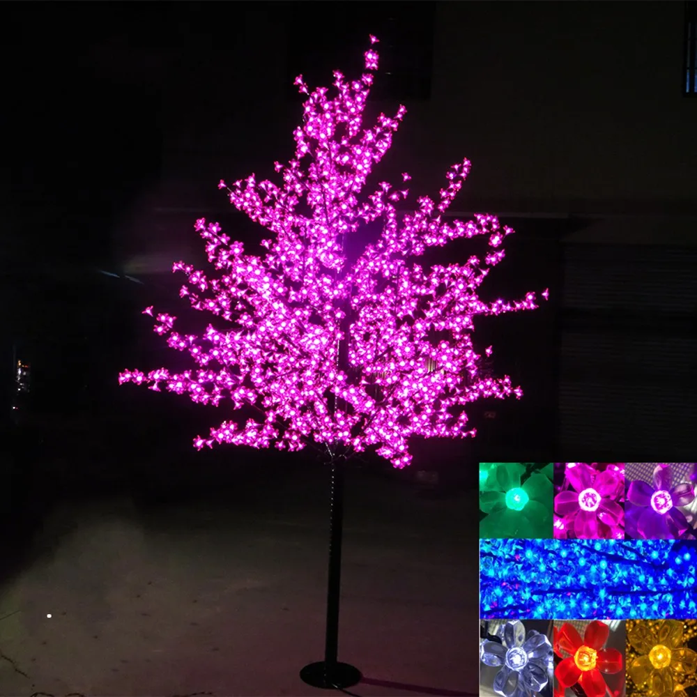 

2M 6.5FT Height LED Artificial Cherry Blossom Tree Light Christmas Light 1152pcs LED 110/220VAC Rainproof Fairy Garden Decor