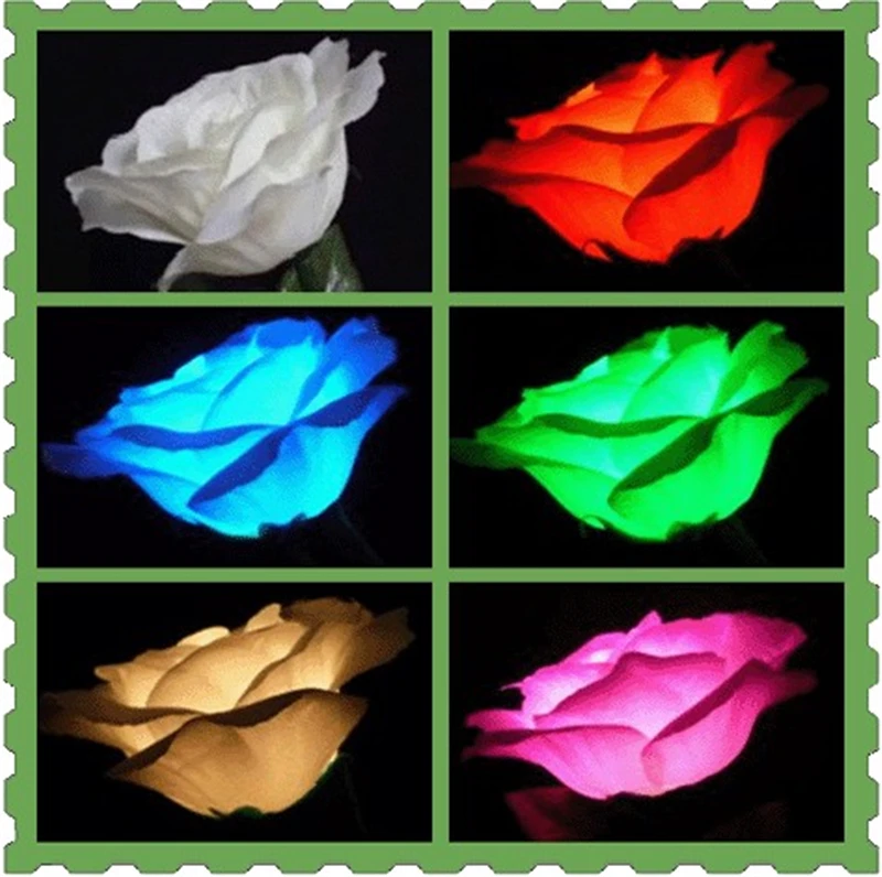 Multicolor Lighting Rose ( Five Colors ) Magic Tricks Color Change Flower Magie Stage Street Illusion Gimmick Props Comedy