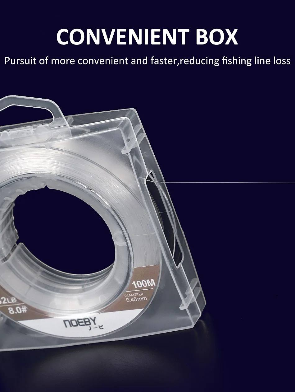 NOEBY Fluorocarbon Leader Line 4-32lb 100m 150m Invisible Abrasion Resistant Fishing Leader