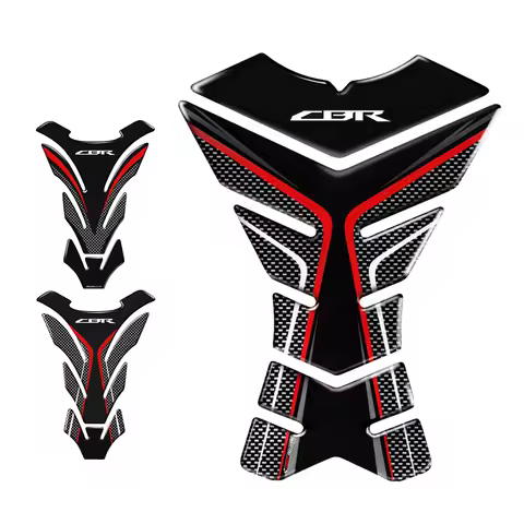 3D Carbon-look Motorcycle Tank Pad Protector Decal Stickers Case for Honda CBR 250RR 600RR 900RR 1000RR 650F 500R Fireblad