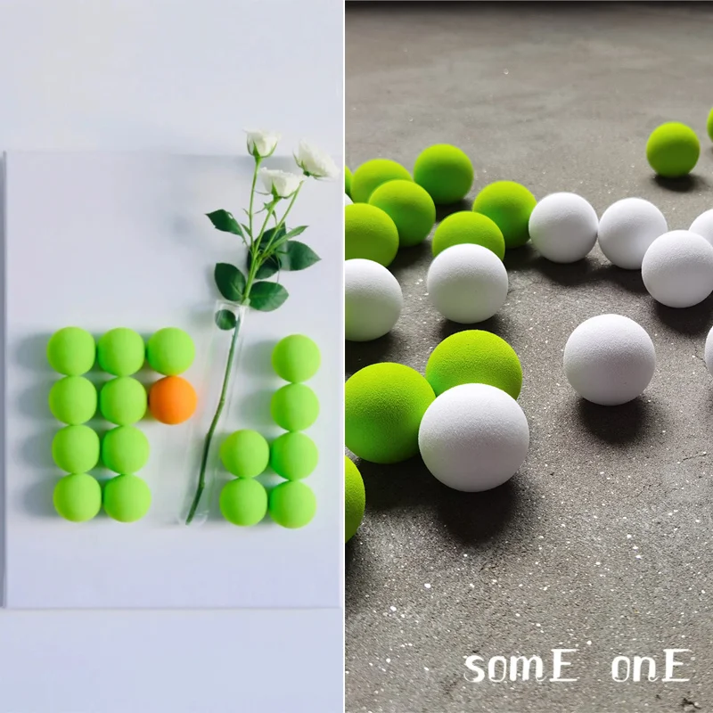 

40mm Solid Sponge Ball Green White DIY Dolls Decor Painting Photo Props Wedding Party Decor Handmade Designer Materials