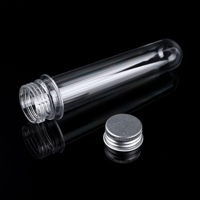Kunststoff Test Rohre Klar und Transparent Candy Lagerung Container mit Schraube Kappe 40ml 10PCS