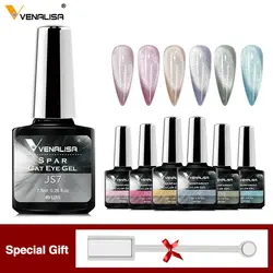 7 pz * 7.5 ml Venalisa Spar Cat Eyes Soak off Smalto Gel UV Smalto per unghie Trasparente Gel Gel Gel Polish Vernici Unghie ibride per manicure
