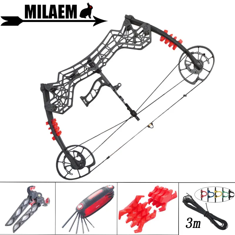 

M109F Compound Bow 30-60lbs Adjustable Dual-Purpose Catapult Steel Ball Compound Bow Hunting Fishing Bow Shooting Accessories