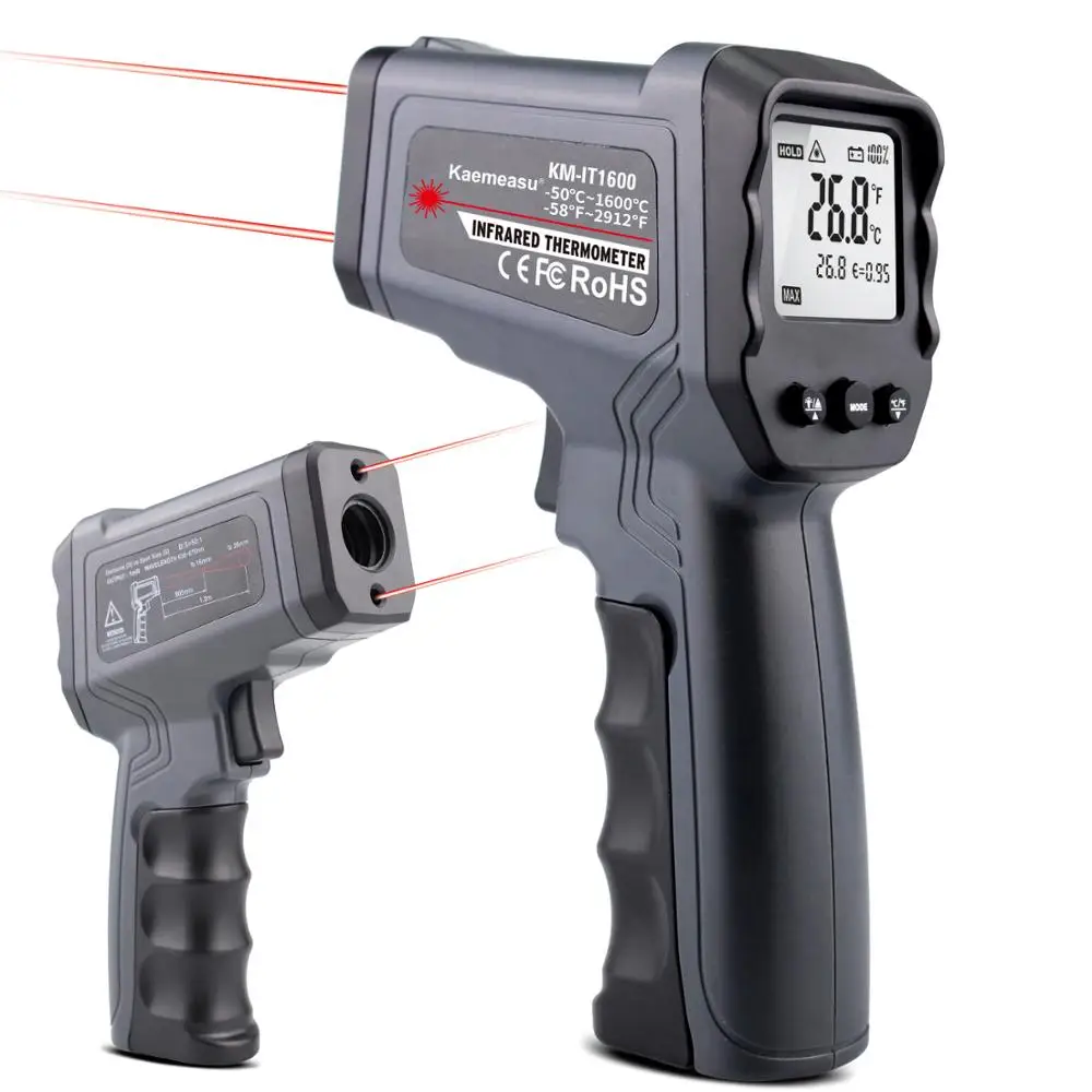 Non contact Pyrometer Infrared Thermometer -50~550/750/1100/1300/1600 degree Measurement Industrial high temperature Gun