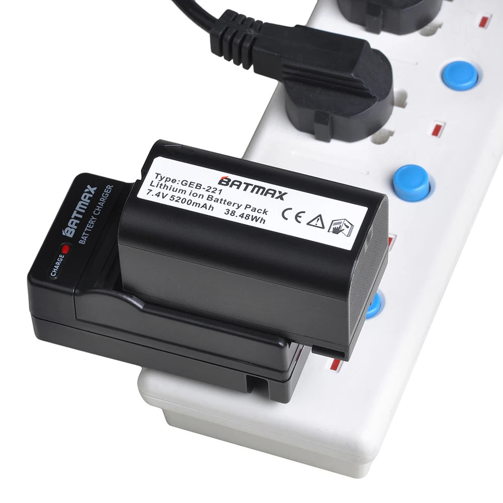 2Pcs 7.4V 5200 Mah Batteria per Stazione Totale di TPS1200 GEB221 E Gps