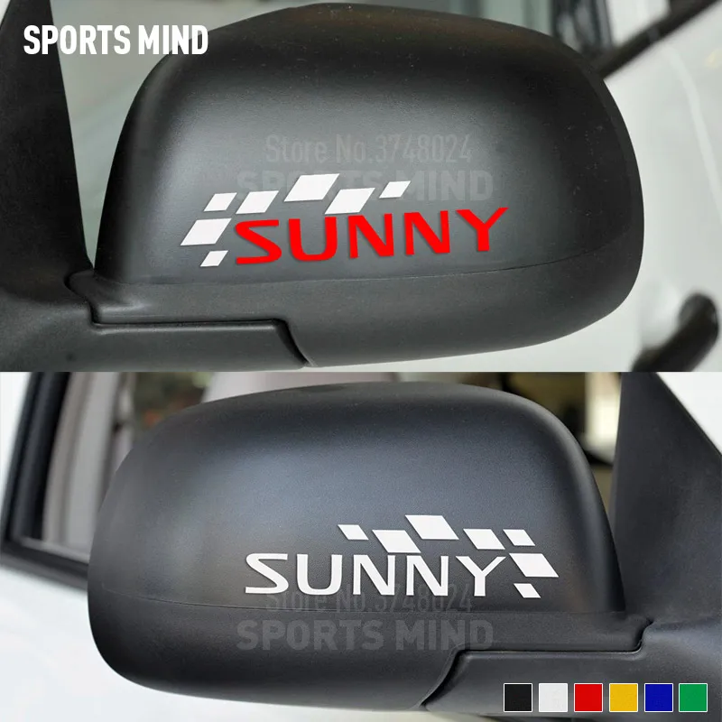 1 Pair SPORTS MIND Car Styling Automobiles Rear View Mirror Car Sticker Decal For Nissan Sunny N16 Nismo JDM Accessories