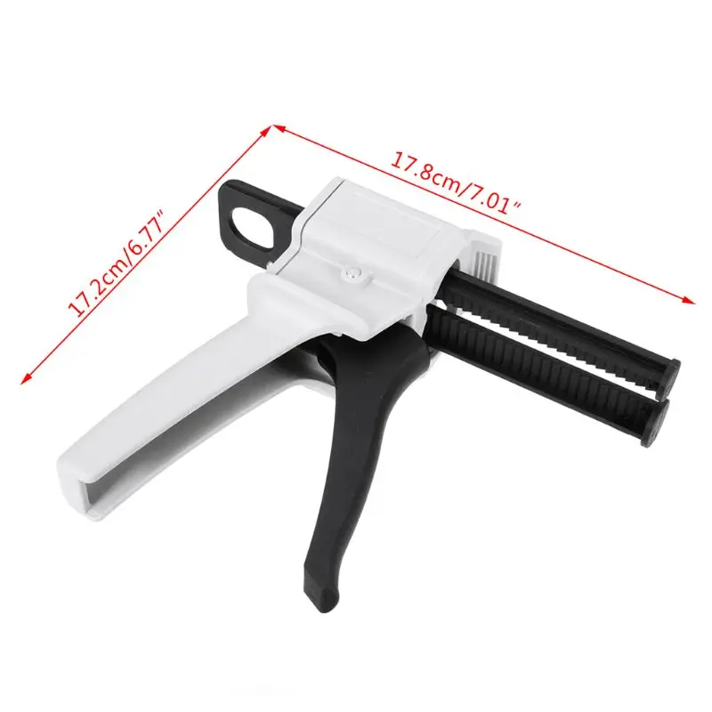 2:1/1:1 Universal Glue Gun 50ml Two Component AB Epoxy Sealant Glue Gun Applicator Glue Adhensive Squeeze Manual Caulking Q84D