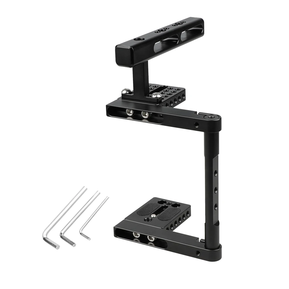 Kayulin alluminio Basic Camera Cage Rig con impugnatura superiore uso universale