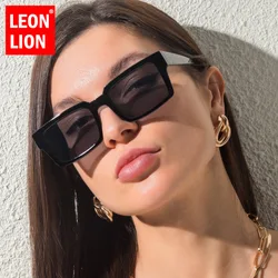 LeonLion 2023 Vintage Square Sunglasses Women/Men Luxury Eyewear Women Retro Glasses for Women Mirror Gafas De Sol Hombre UV400