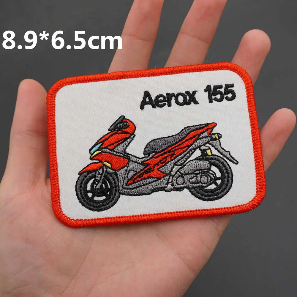 Aerox 155 YZ motocyklowy wyścigowy haftowane punkowe łaty Merrow granicy hak pętli powrót odznaka na ubrania akcesoria do kapeluszy