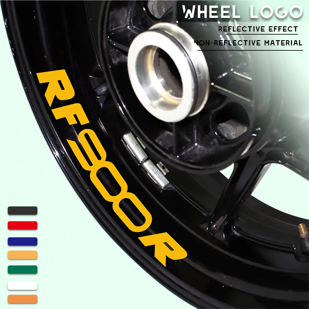 

Motorcycle sticker waterproof decorative wheel stripe logo with reflective MOTO inner ring decal for SUZUKI RF900R