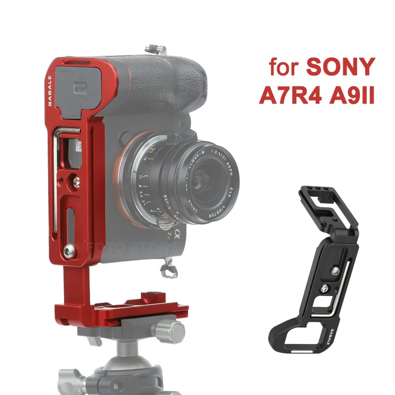 

GABALE L Shape Plate Bracket Camera Hand Grip Quick Release Plate Base Plate for Sony A7R4 A7RIV A9II A1 Cameras