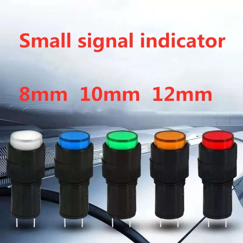 indicator lamp led signal led lamp 8mm 10mm 12mm hole electrical indicator 12 volt led indicator light for effects