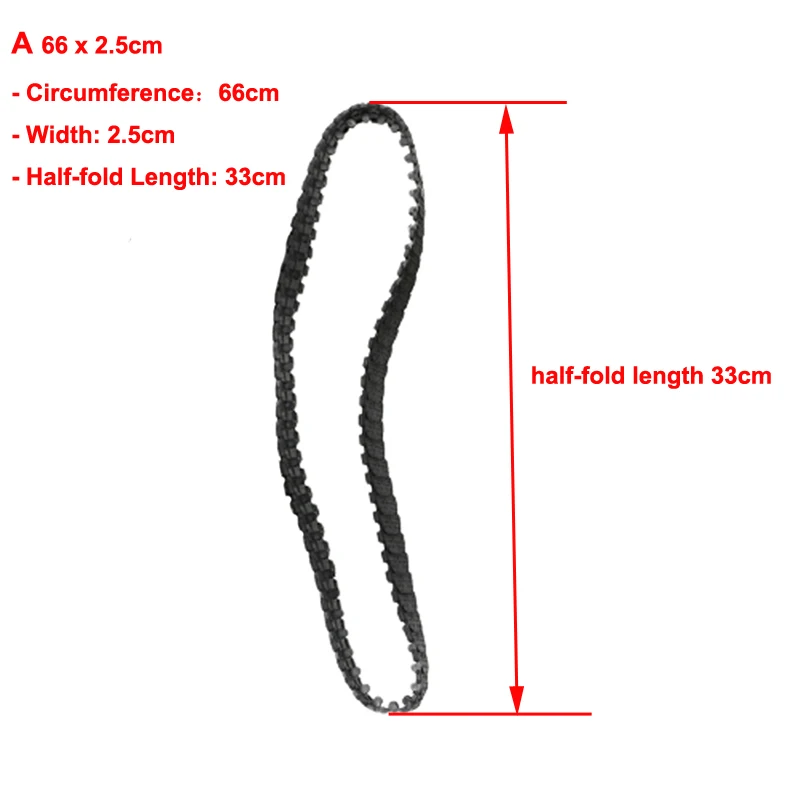 2PCS Rubber Tracks Caterpillar Tank Chassis 66/53/42cm Closed Track Tires for Rock Crawler RC Digger Excavator Wheel Spare Parts