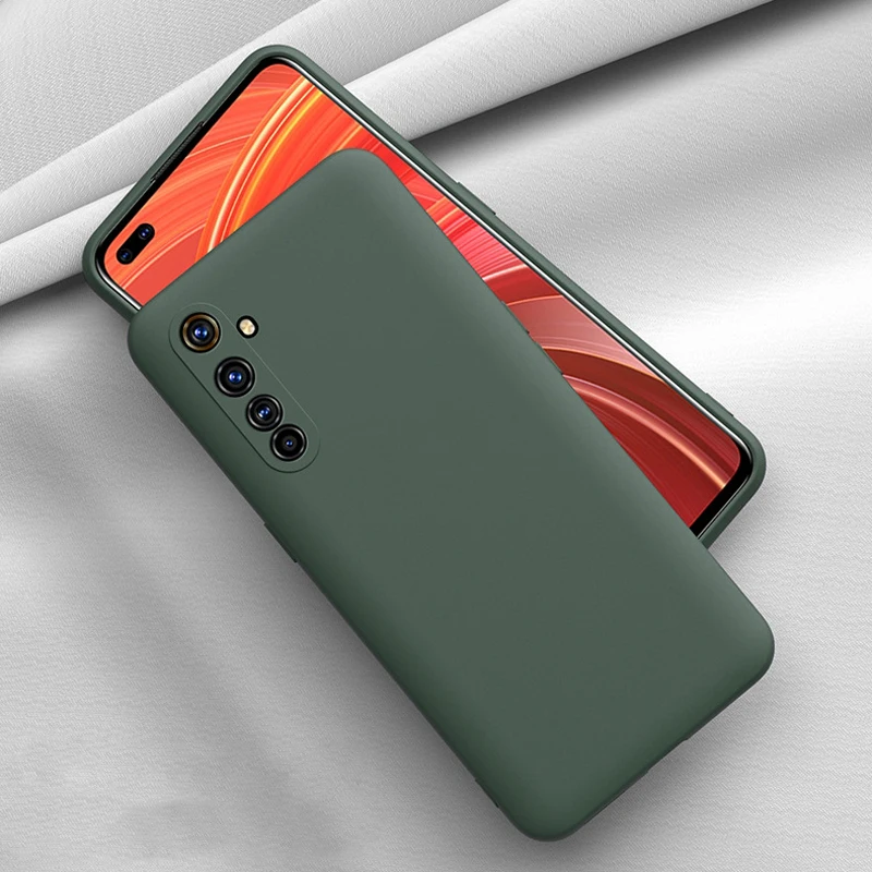 for OPPO Realme 8 Pro 7 X7 Pro 6 6S X50 Find X3 Lite X2 5i Reno 5 4Z Ace2 Case Liquid Silicon Protect Camera Soft Cover Funda