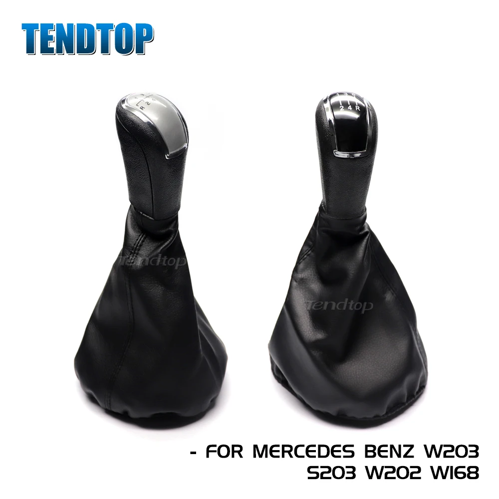 1Pc Gear Shift Knob Gaiter Boot Cover For Mercedes Benz C-Class W203 S203 W202 BJ 1993-2001 A-Class W168 1997-2004 5 6 Speed