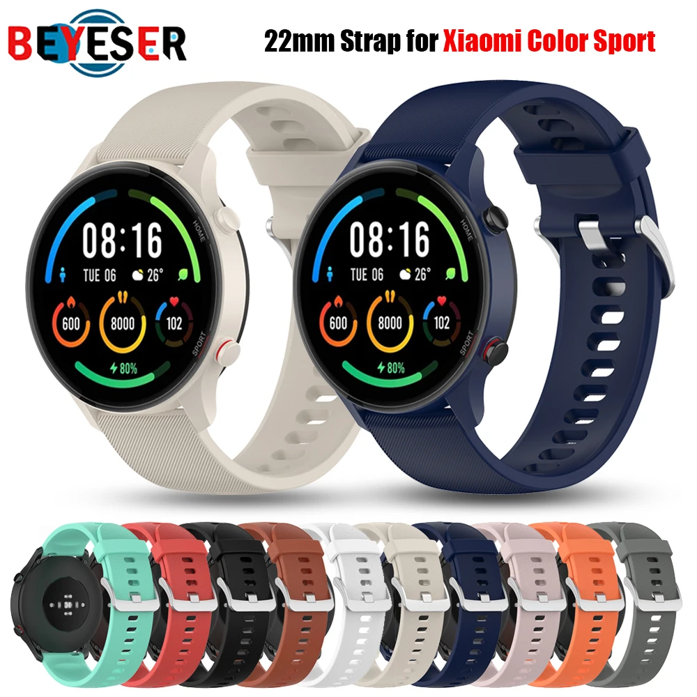 

For Xiaomi Smart Watch Color Strap 22mm watch band Mi Watch Color Sports Silicone Bracelet For Huami Amazfit GTR 47mm Watchbands