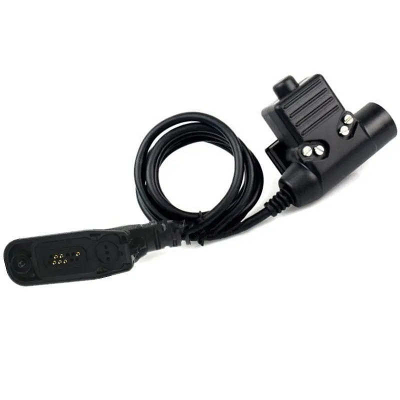 U94 PTT Cable Plug  Military Adapter Z113 Standard Version for Walkie Talkie Motorola P8268 8668 GP338D Radio Hunting