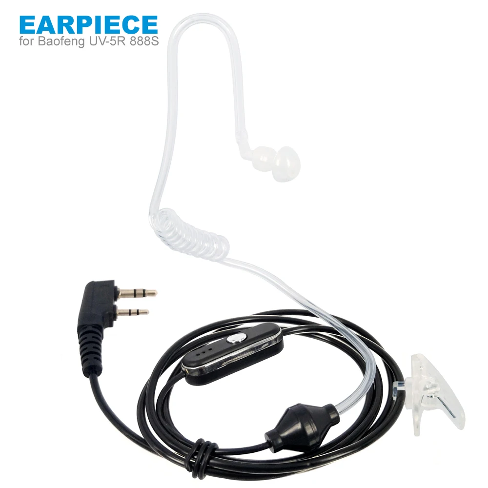 

2Pin Crystal Cable Heaset Earpiece Mic for Baofeng UV-5R BF-888S UV-82 GT-3TP TYT Puxing Zastone Walkie Talkie Two Way Radio