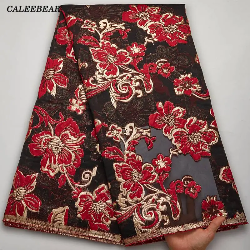 

Newest African Lace Fabric 2022 High Quality Brocade Jacquard Lace Fabric French Organza Nigerian Lace Fabric For Wedding S2741
