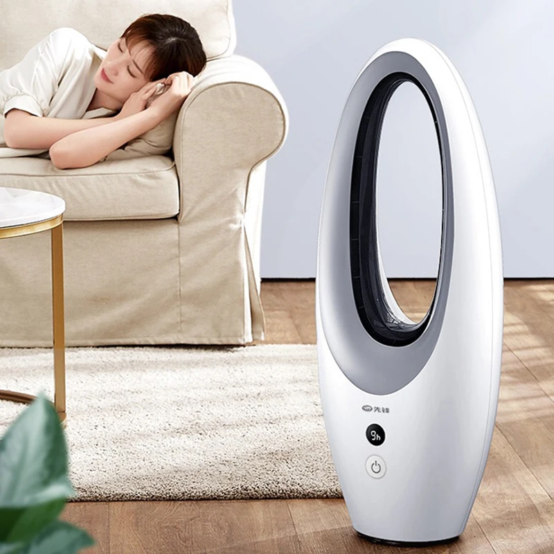 Leafless electric fan home silent energy-saving telecommand  floor fan bench cycle fan