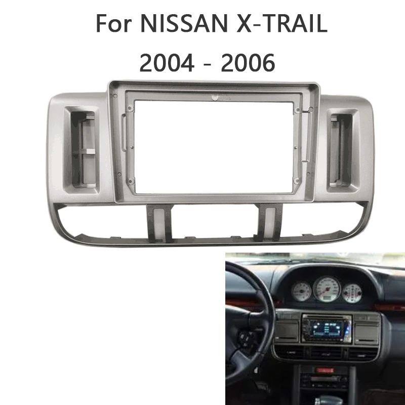 Car Radio Multimedia Player Head Unit Fascia Auto Stereo Dash Panel Frame Kit For NISSAN X-Trail 2004 2005 2006