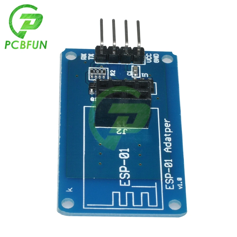 Módulo Adaptador Serial WiFi sem fio, ESP8266, ESP-01, 3.3V, 5V, Esp01 Breakout, Adaptadores PCB, Compatível para Arduino R3, 4.5V-5.5V