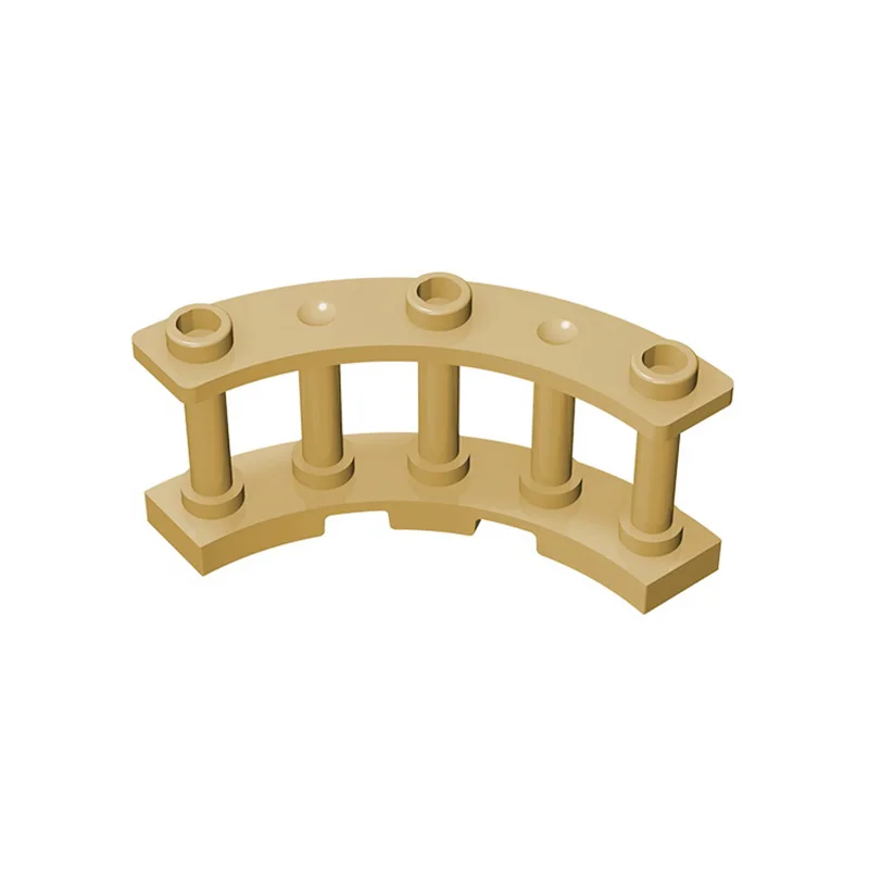 10Pcs MOC Parts 21229 Fence 4 x 4 x 2 Quarter Round Spindled with 3 Studs Compatible Bricks DIY Building Blocks Particle Kid Toy