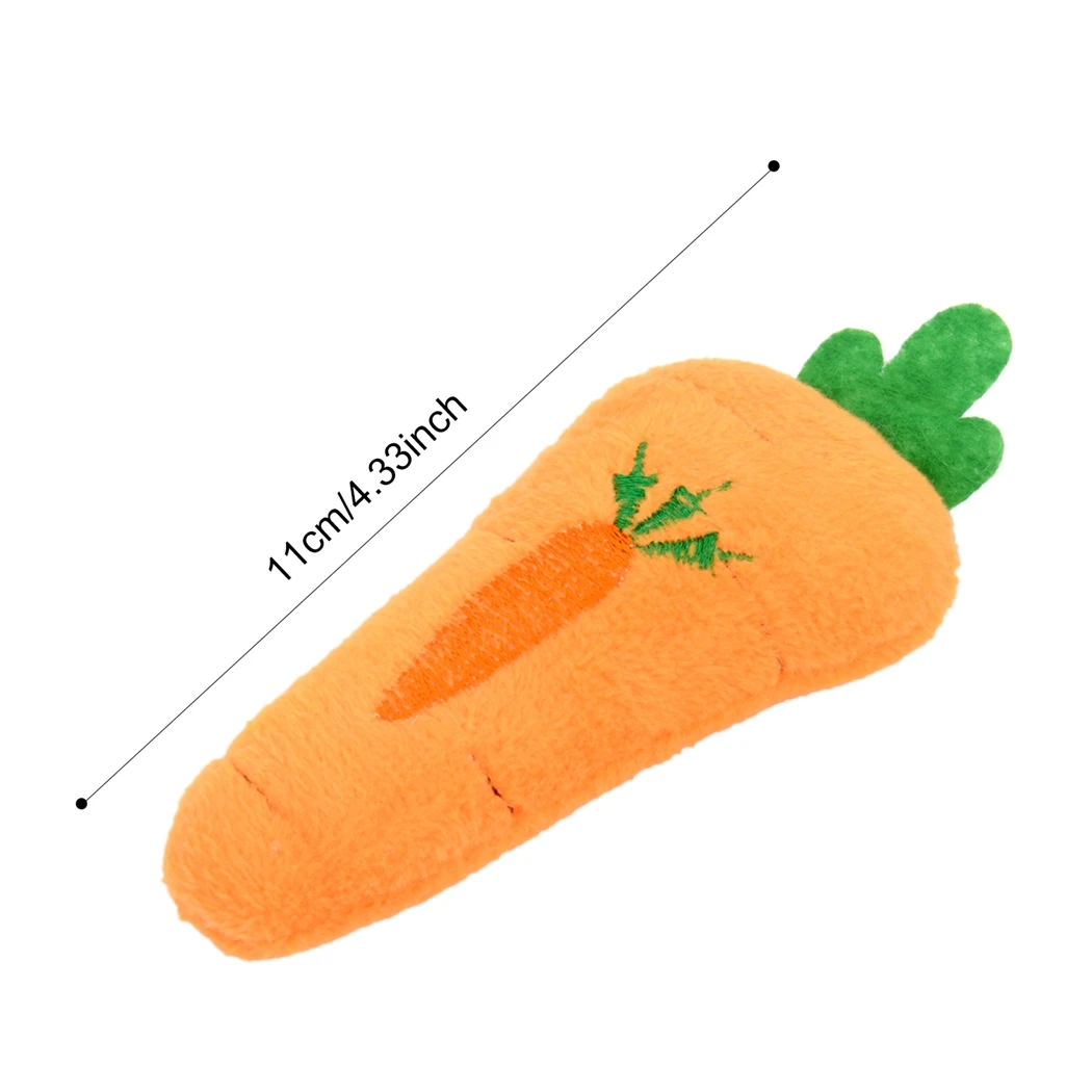 2pcs Plush Cat Toy Cute Funny Strawberry Cat Toy Interactive Pet Carrot Cats Toy Catnip Kitten Chewing Toy Claws For Cats