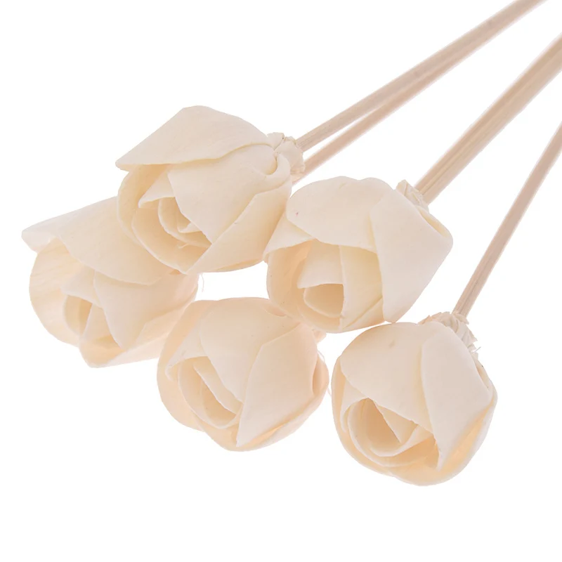 5PCS Flower Shaped No Fire Aroma Diffuser Sticks Household Bedroom Aroma Diffuser Accessories Reed Rattan Stick