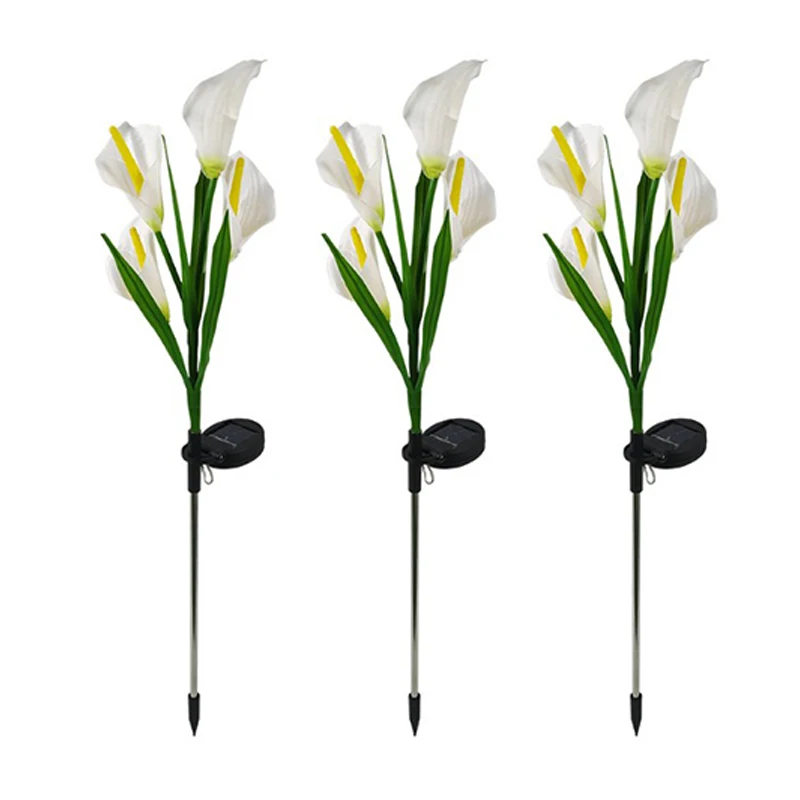 Solar Verlichting Outdoor Waterdichte Solar Lamp Calla Lelie Licht Outdoor Villa Tuin Licht 4 Calla Lelie Kleurrijke Verlichting Glow In dark