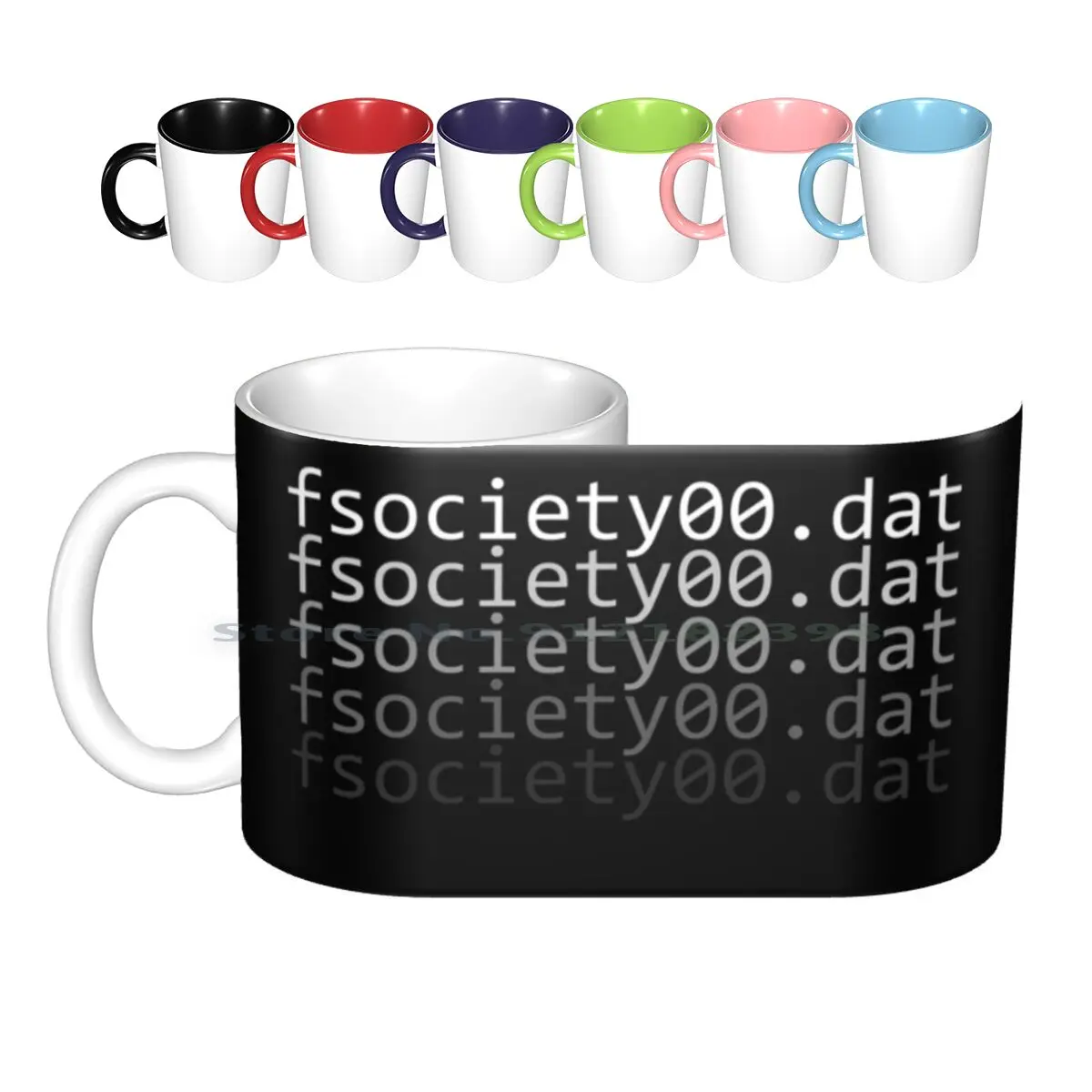 Fsociety00.dat Ceramic Mugs Coffee Cups Milk Tea Mug Mr Robot Fsociety Tv Tv Show Rami Malek Creative Trending Vintage Gift