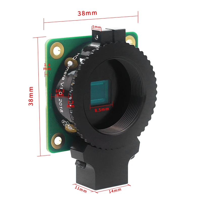 Raspberry Pi 4 High Quality Camera Module with Industrial-grade HD Zoom Telephoto 8-50mm Lens / 16mm Lens for Raspberry Pi 4/3B+