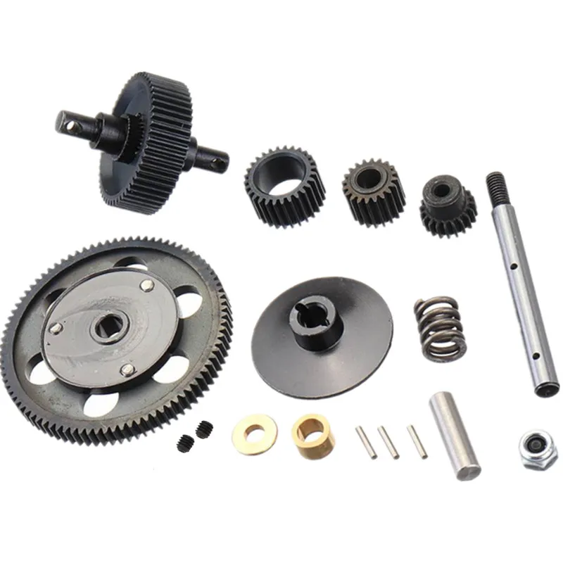 Accessories Spiral Metal Cutting Steel Transmission Gear Set Motor Gear Pinion 87T / 22T For 1/10 Axial SCX10 SMT10 AX10 RC Car