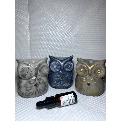 Talya Art Design 3'lü Set Owl Censer and Lavender Oil