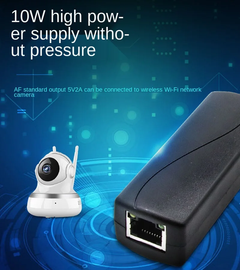 POE Splitter Micro USB 12W Splitter 10*100/100 BPS Splitter Standard 48V Zu 5V Netzteil modul