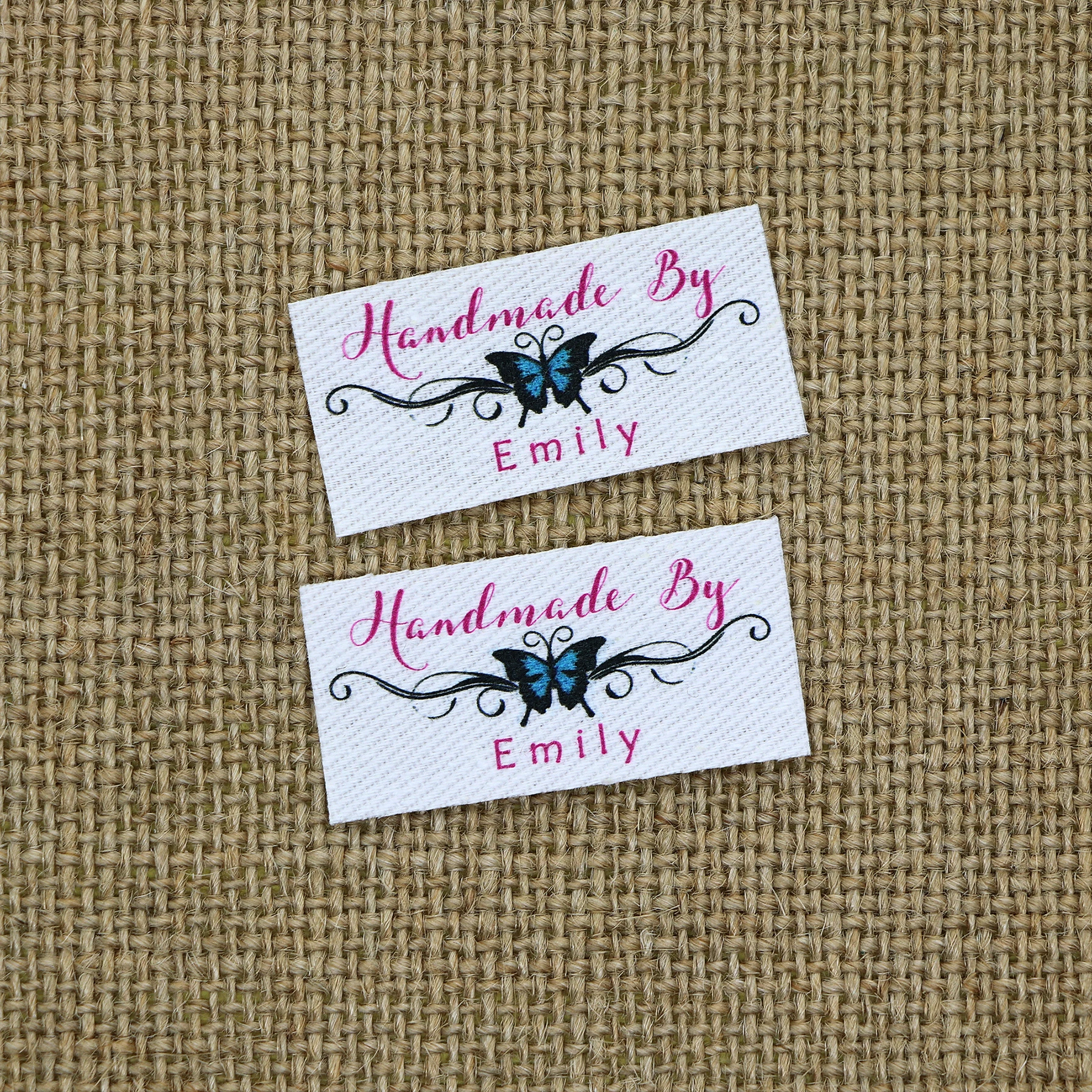 Custom logo labels, Name iron on label, Custom Clothing tags, Organic Cotton Labels(YT115)