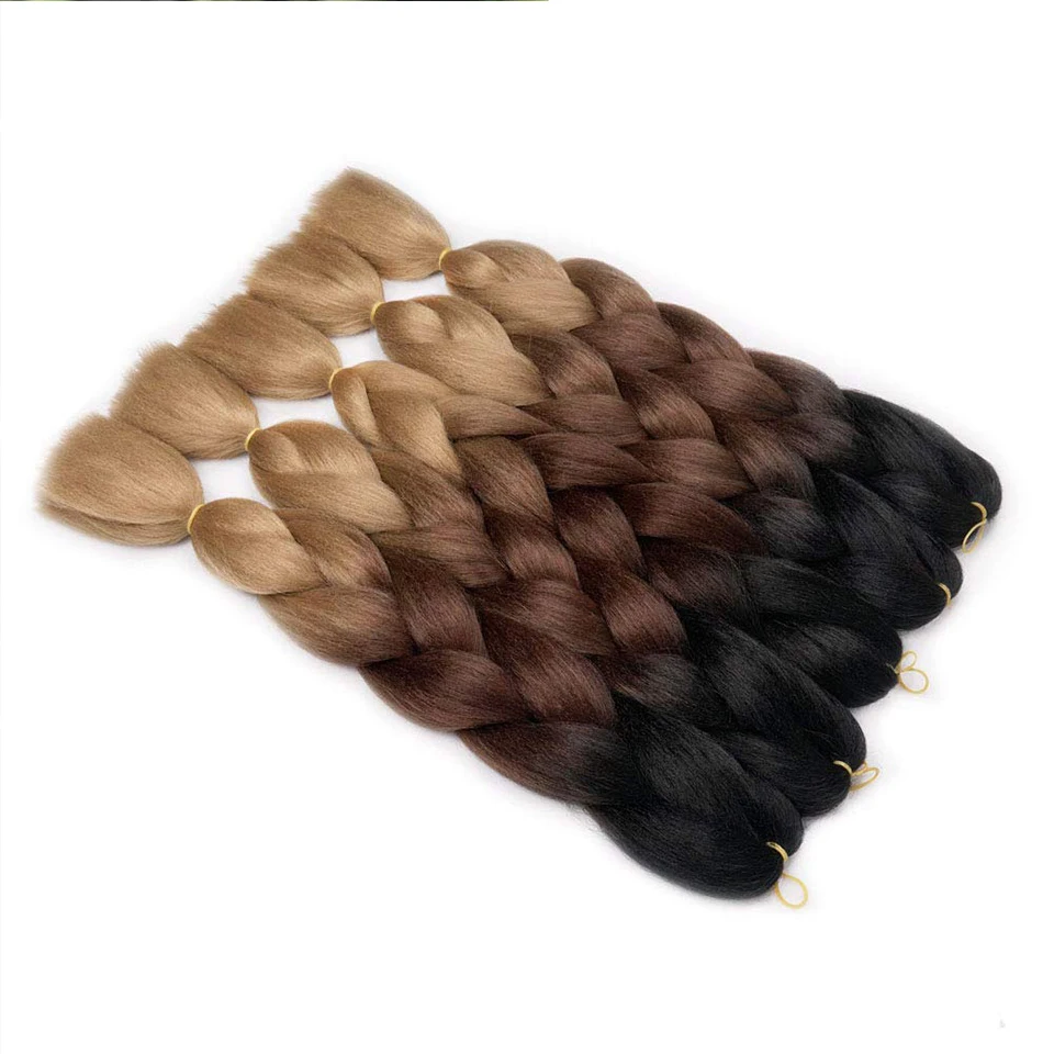 Dream Like-Extensões de cabelo Kanekalon sintético trançado, pré esticado, trança jumbo, tranças africanas, 100g, 24"