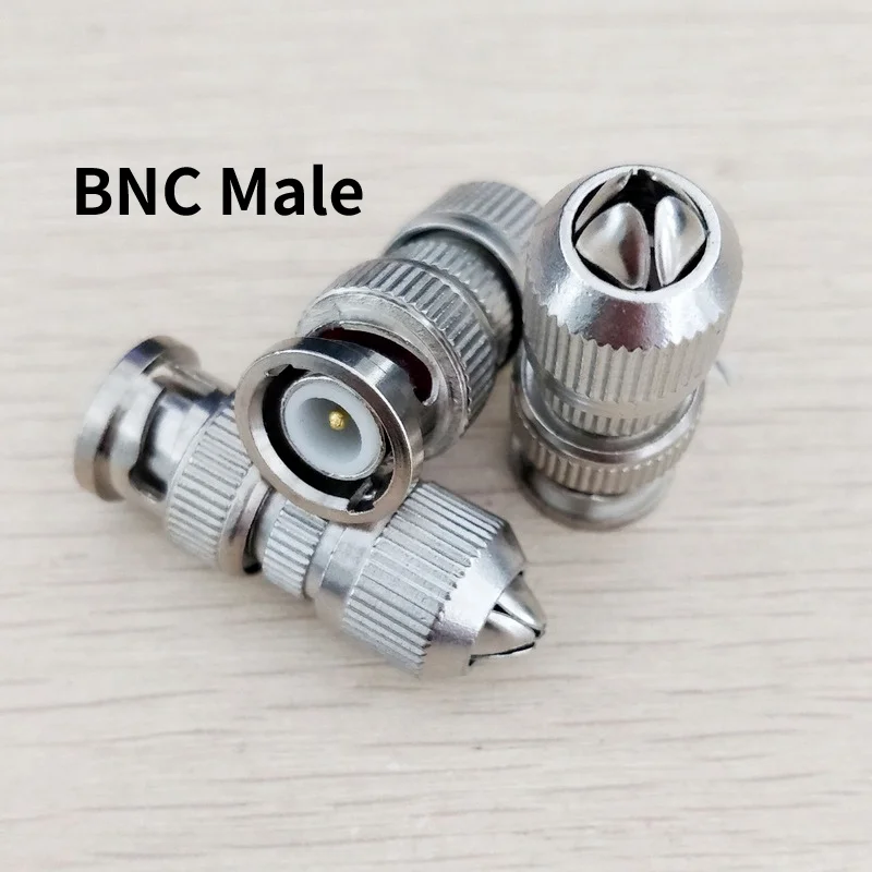 

10pcs/20pcs/50pcs/100pcsBNC Male To Cable Connector Adapter Screw Twist Plug Socket Easier Surveillance CCTV Camera Installation