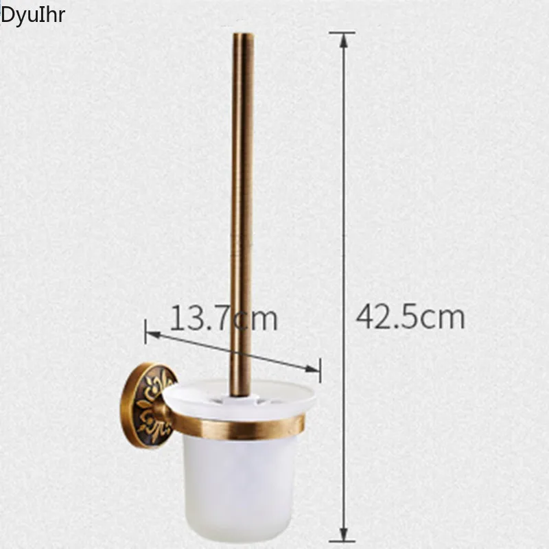 Imagem -06 - Acessórios do Banheiro Estilo Europeu Suporte de Escova de Vaso Sanitário de Parede Pendurado Espaço de Alumínio Toalete Punch- Toalete Escova Titular