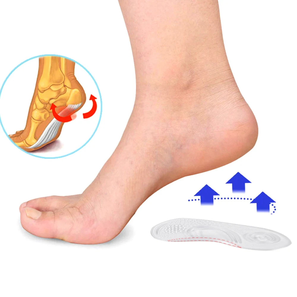 1Pair Transparente Klebstoff Orthopädische Einlegesohlen Orthesen Arch Support Einlegesohle Flatfoot Korrektur ShoeCushion Pads Männer Frauen