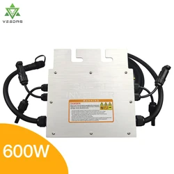 600W 700W Micro Solar Panel Smart Inverter Pure Sine Wave Home Inversor 30V 36V MPPT On Grid Tie Inversor Ip65 for 110V 220V AC