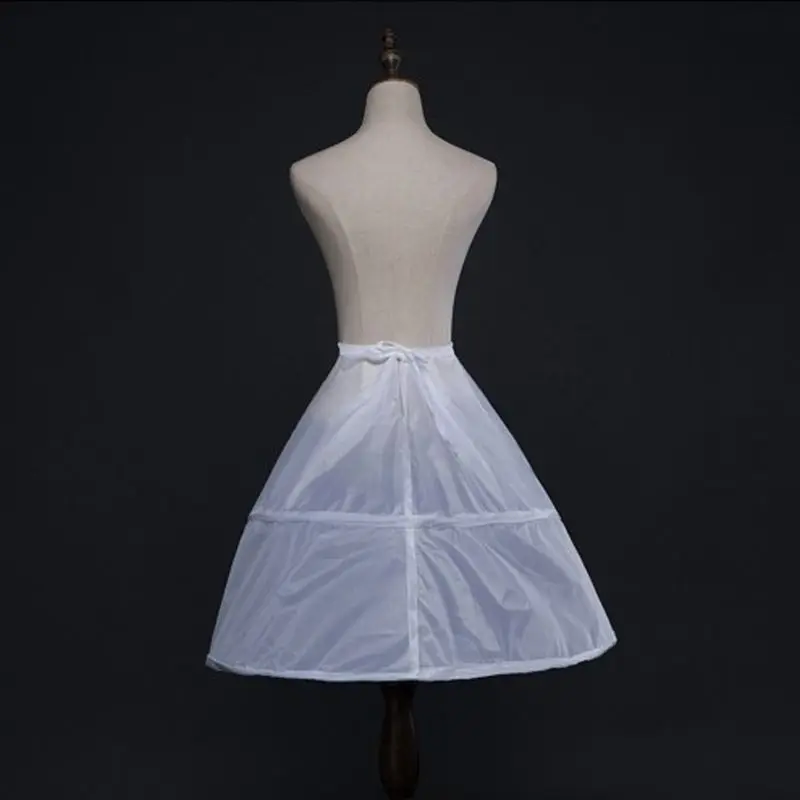 Đầm Hoa Bé Gái 2 Tường Trắng Tây Nam Không 65Cm Cưới Petticoat Trẻ Trẻ Lưng Thun Dây Rút 1 Lớp Crinoline