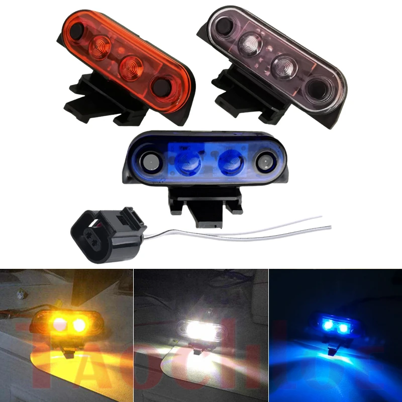 1Pc 24V LED Light For Volvo FH13 FH FM Truck Cab Roof Marker Top Signal Lamp OEM 82116545 21087346 With Connector Accessories