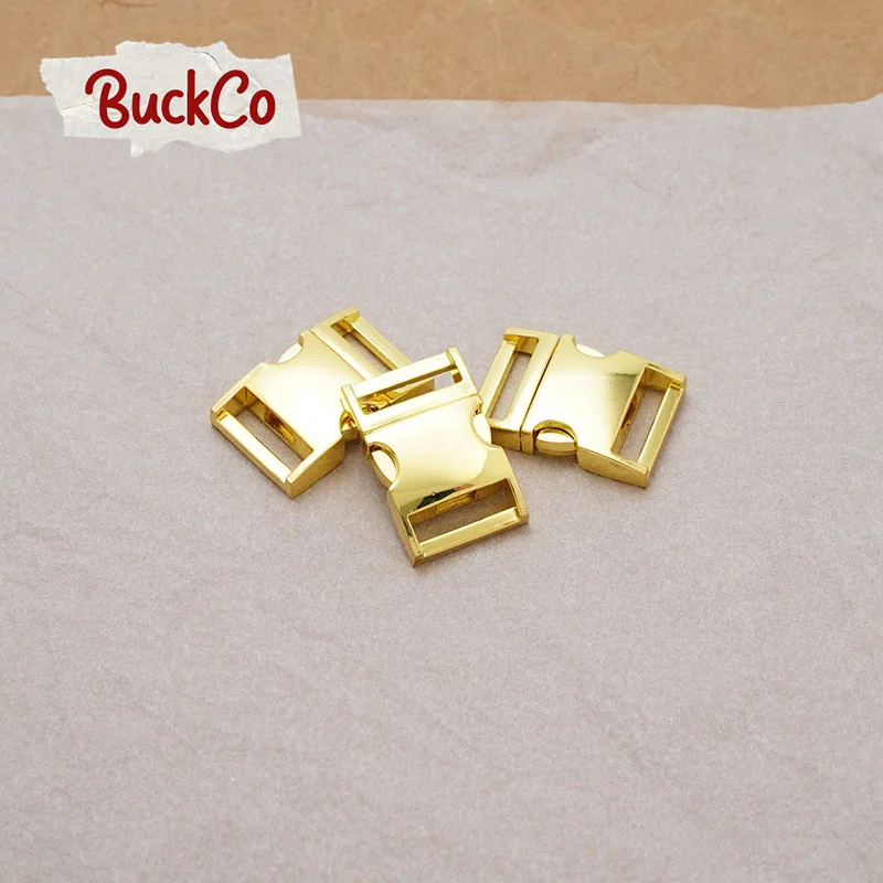 מתכת שחרור מעוקל צהוב זהב אבזמים עבור עמיד חומרה חזק אבטחת מנעול כלבלב קולרים diy חלקי אבץ סגסוגת BU20YG02