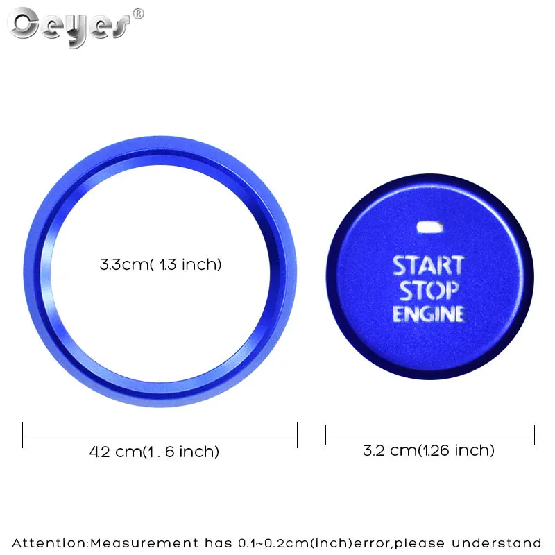 Ceyes 1pc Car Sticker Accessories Ring Engine Start Stop Translucent Switch Button Cover Fit For Mazda 3 Axela 2020 Auto Styling