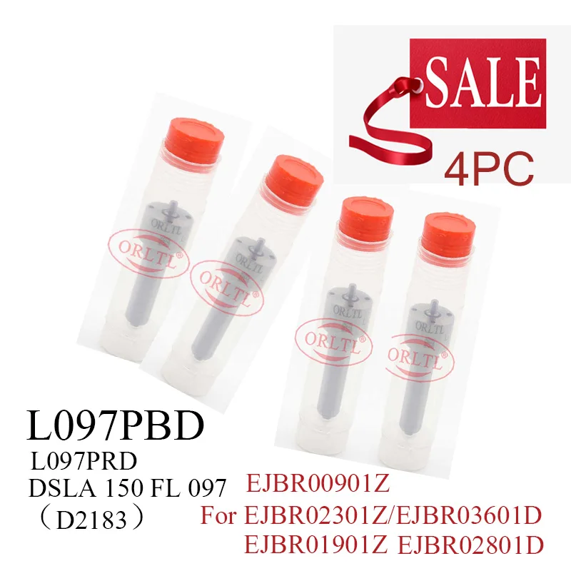 

4 pieces Diesel Injector Nozzle L 097 PBD L 097 PRD for EJBR00901Z KIA HYUNDAI 33800-4X510 EJBR02801D EJBR00901Z EJBR03601D